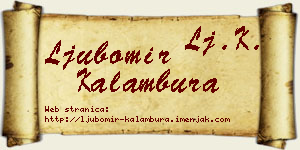 Ljubomir Kalambura vizit kartica